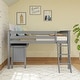 preview thumbnail 13 of 20, Max and Lily Twin-Size Low Loft with Pull-Out Desk