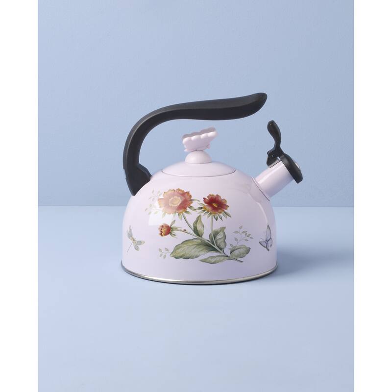 Lenox Butterfly Meadow Tea Kettle, Enamel 2.5-Quart
