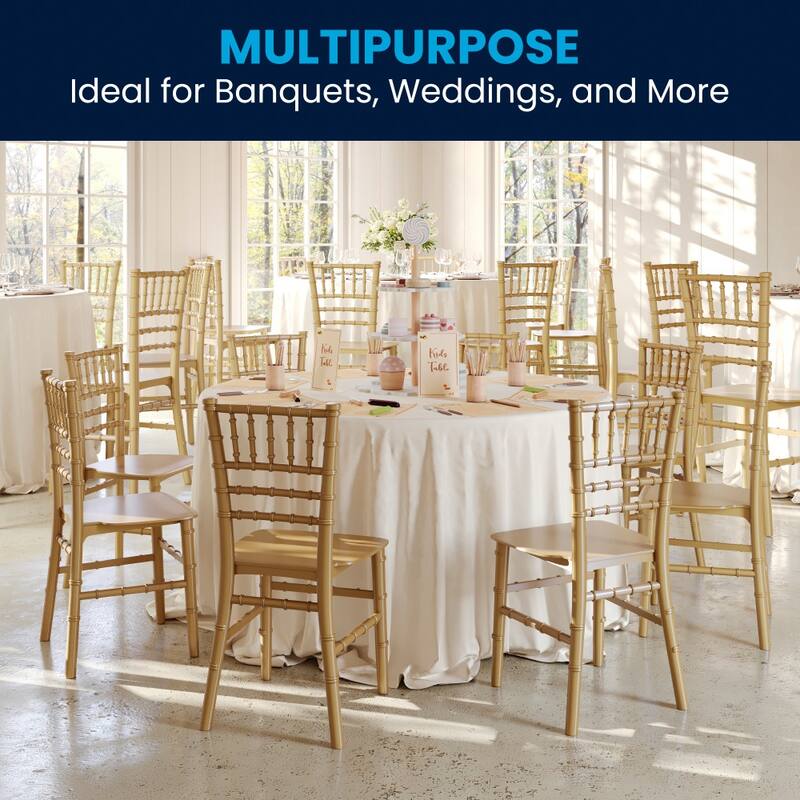 Child's Classic Resin Chiavari Chair for All Occasions - 12"D x 12"W x 24.75"H