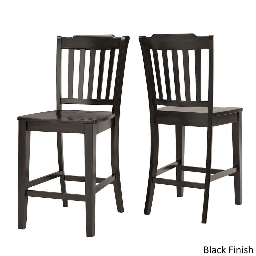 Elena Berry Red Extendable Counter Height Dining Set - Slat Back by iNSPIRE Q Classic