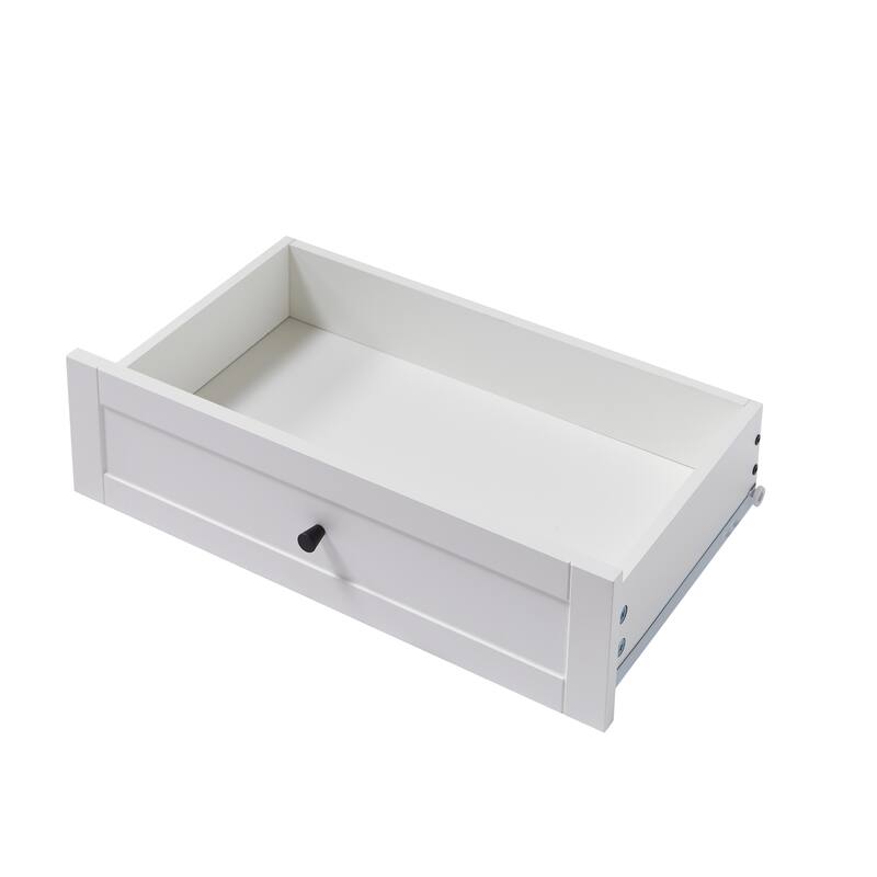 Anmytek White Farmhouse Storage Cabinet 68"Tall with X Frame Doors Adjustable Shelves