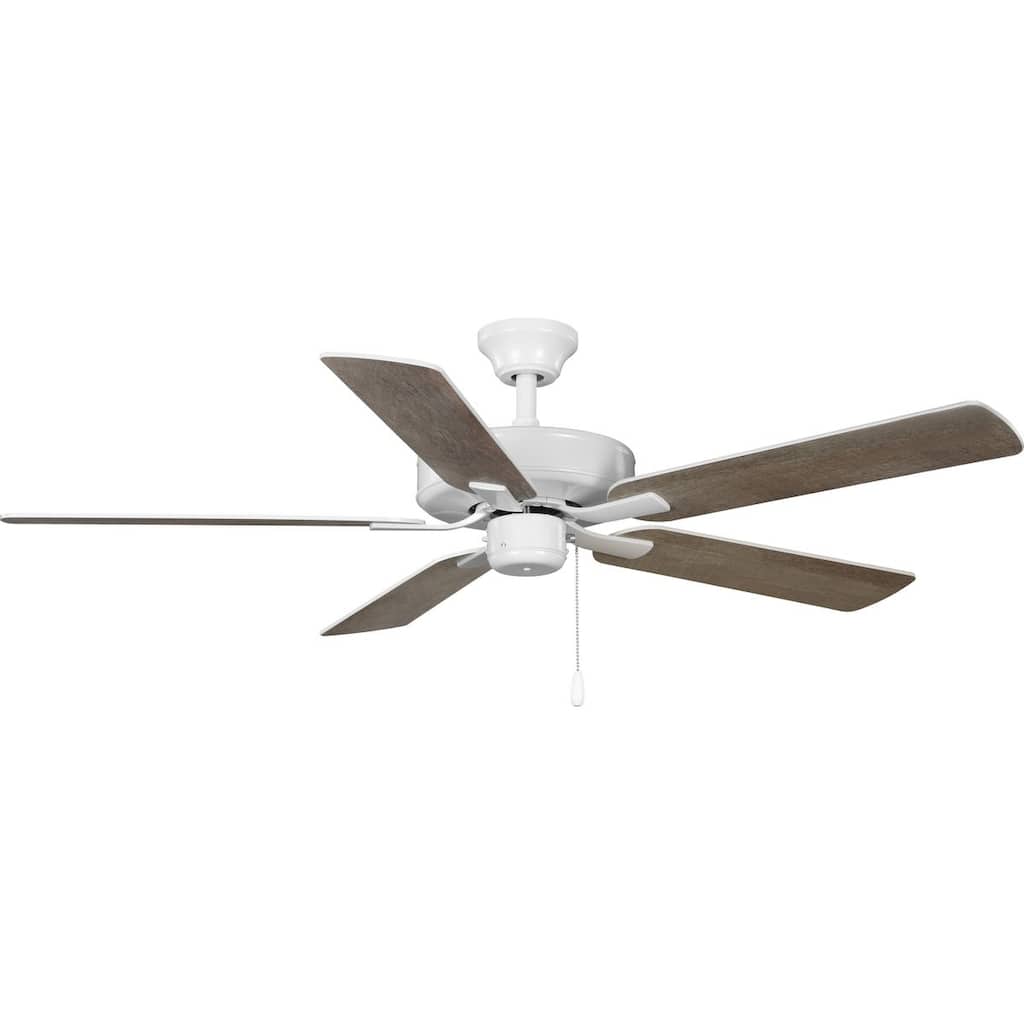 AirPro 52 in. White 5-Blade Rated AC Motor Ceiling Fan - 52 in x 52 in x 12.5 in