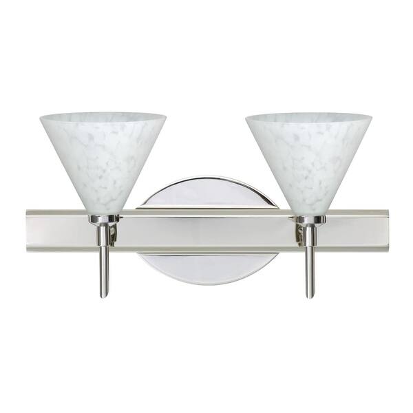 Besa Lighting 2SW-512119 Kani 2-Light Reversible Halogen Bathroom ...