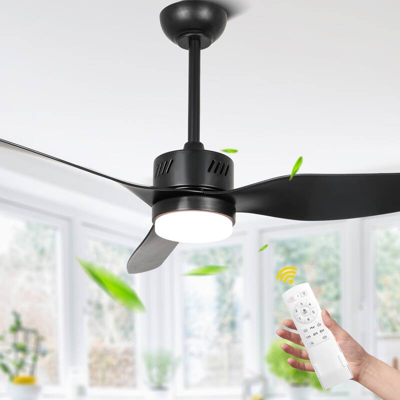 Bella Depot 46" Modern Ceiling Fan with Dimmable Light and Remote 6-Speed Reversible Motor