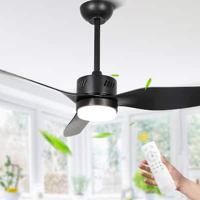 Bella Depot 46" Modern Ceiling Fan with Dimmable Light and Remote 6-Speed Reversible Motor