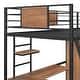 preview thumbnail 31 of 30, Twin Size Loft Bed with L-shape Desk and Wardrobe, Heavy-Duty Metal Slats, High Metal Loft Bed Frame for Kids Teens Adults