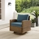 preview thumbnail 13 of 32, Crosley Bradenton Outdoor Wicker Swivel Rocker Chair Navy