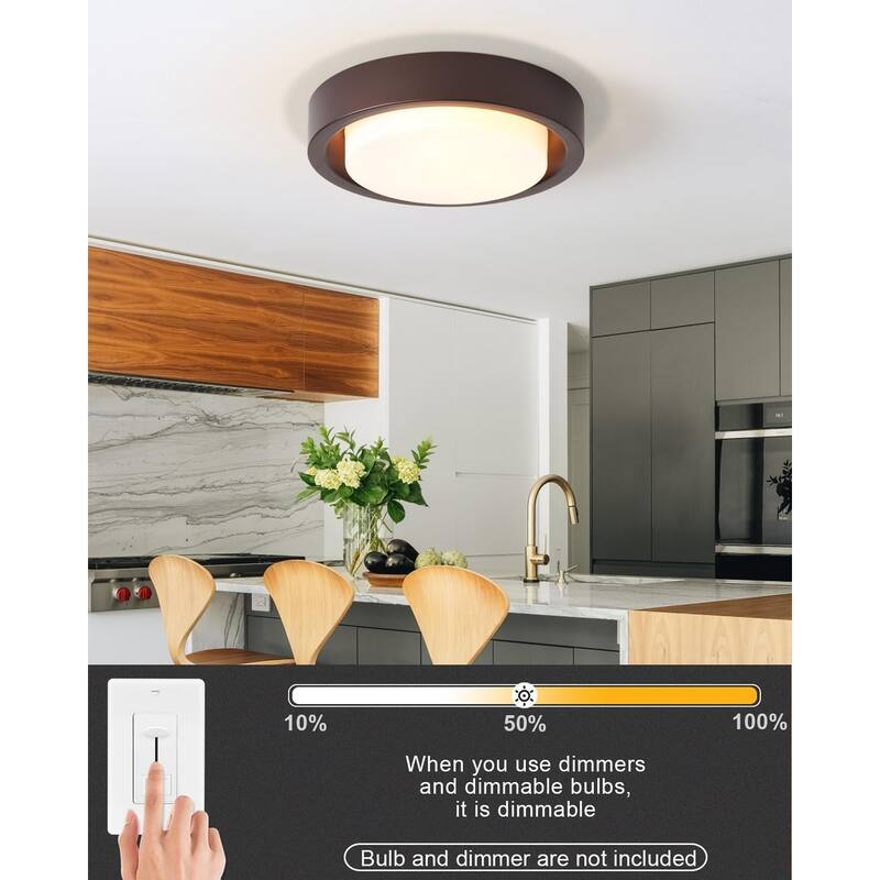 16 inch ceiling light bronze kitchen light metal, glass bedroom light