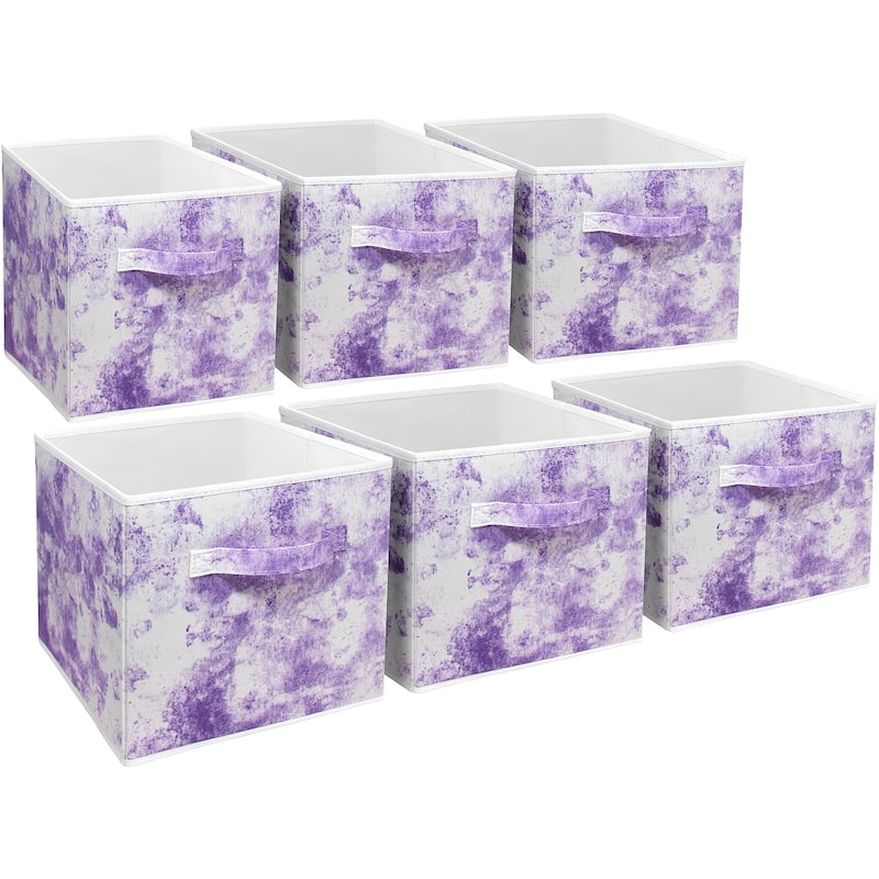 Sorbus Cube Storage Bins (4-Pack, Tie-Dye Purple)