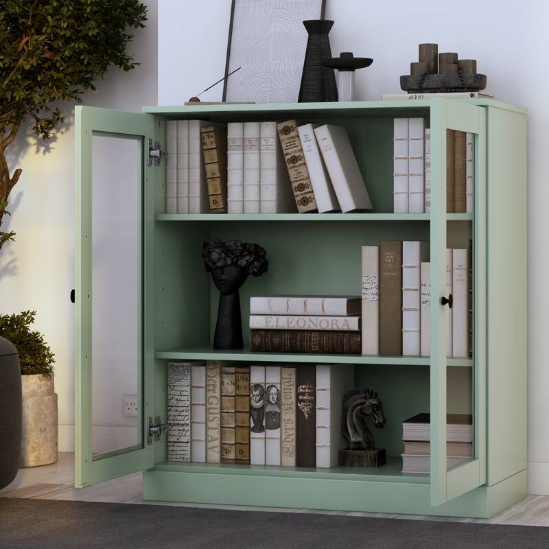 100% Solid Wood 3-shelf Bookcase with Optional Doors by Palace Imports