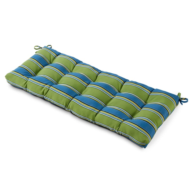 Cayman Stripe 18-inch x 51-inch Outdoor Bench Cushion (Cushion Only)