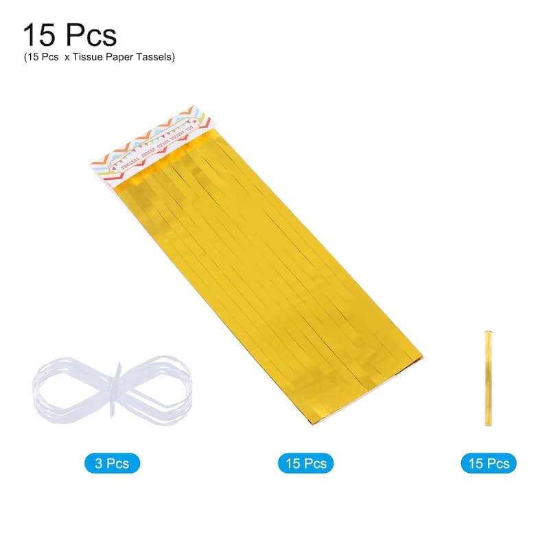 15Pcs Tassel Garland Banner with Rope