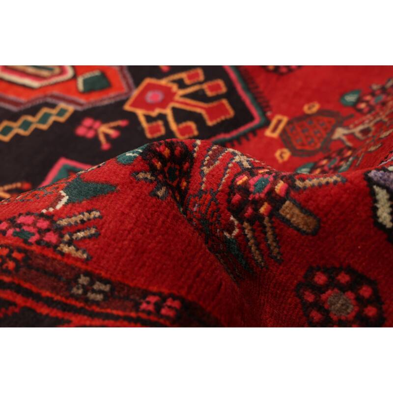 ECARPETGALLERY Hand-knotted Anadol Red Wool Rug - 3'11 x 7'5