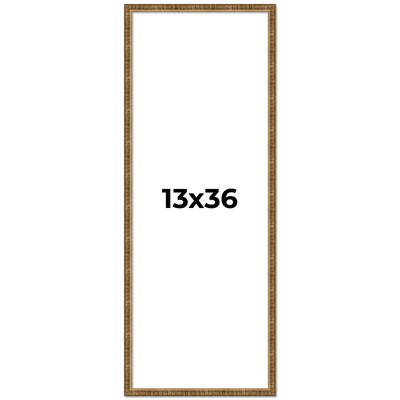 13x36 Frame Gold Solid Wood Picture Frame - Complete Modern Photo