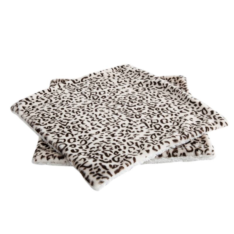 FauxFur Snow Leopard 2 Piece Set Pillow Shell