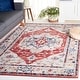 preview thumbnail 1 of 17, SAFAVIEH Luna Ikumi Oriental Medallion Rug 4'5" x 6'5" - Beige/Blue Rust - Rectangle