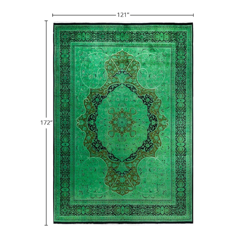 Contemporary Overdyed Wool Hand Knotted Area Rug - 10' 1" x 14' 4"