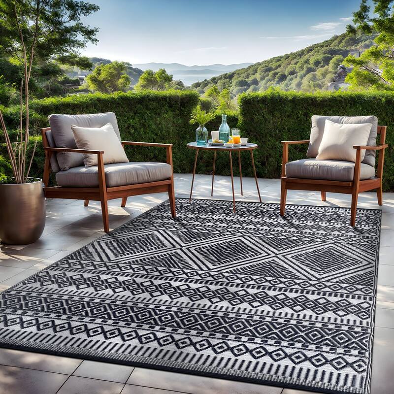 Beverly Rug Boho Outdoor Rug Waterproof for Patio, RV Camping