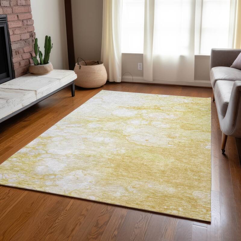 Machine Washable Indoor/ Outdoor Chantille Abstract Modern Rug