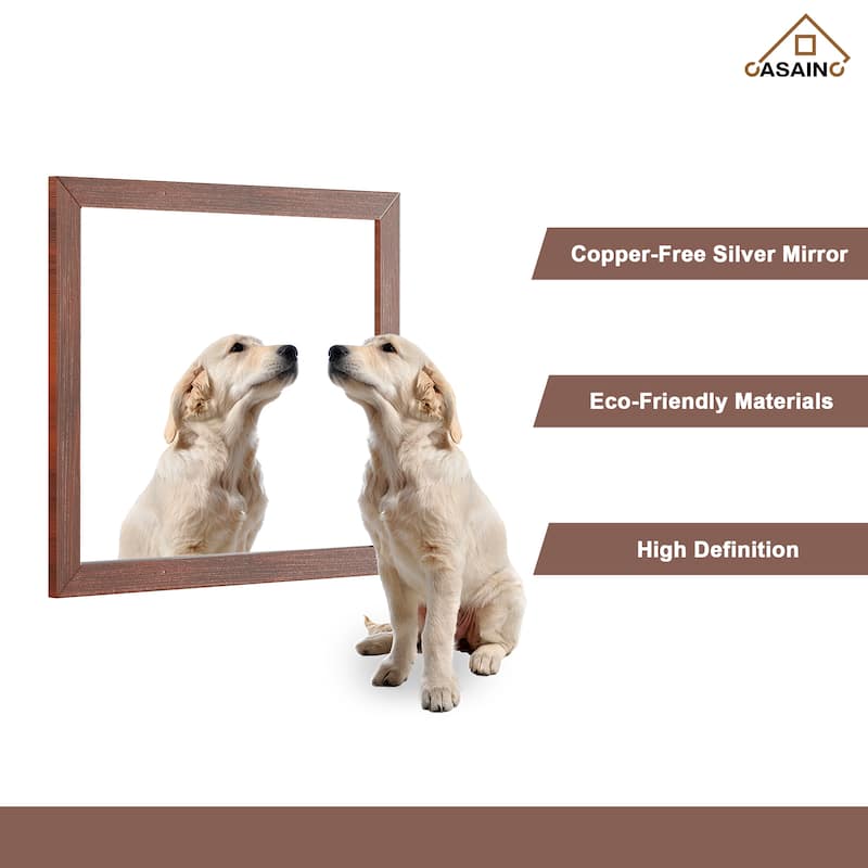 CASAINC 36in Solid Wood Framed Mirror in Multiple Color Frames