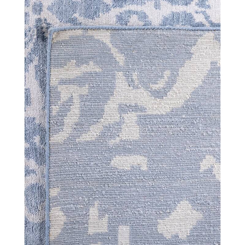 Modern One-of-a-Kind Hand-Knotted Area Rug - Ivory, 9' 1" x 12' 2" - 9' 1" x 12' 2"