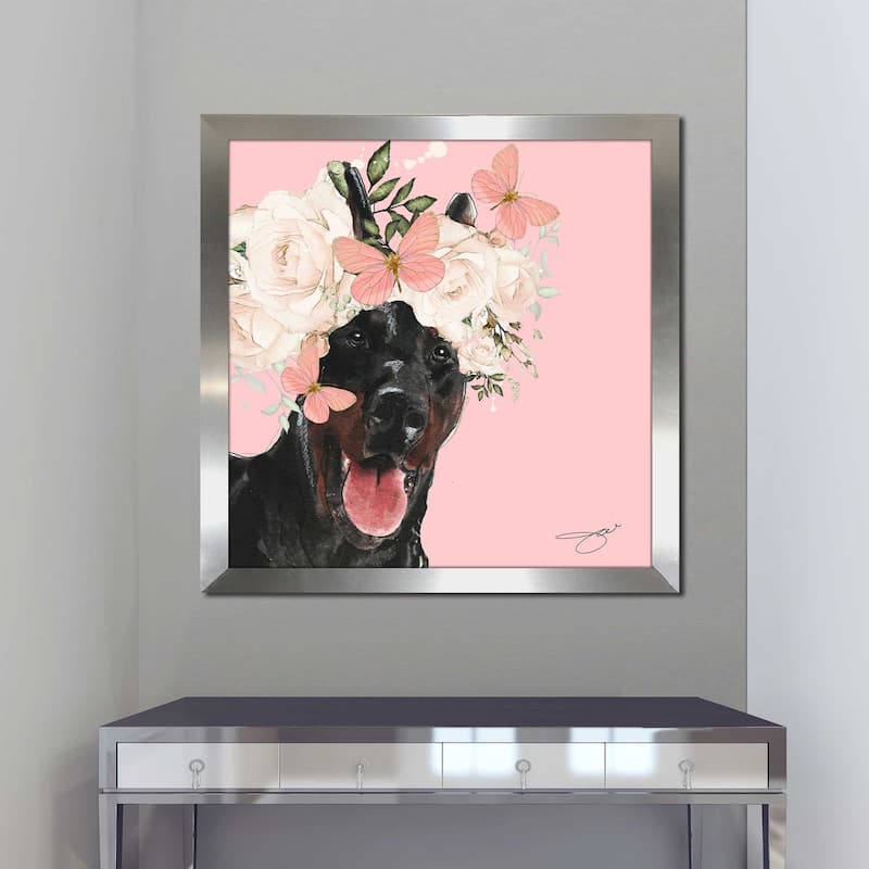"Flower Doberman" by Jodi Print on Acrylic