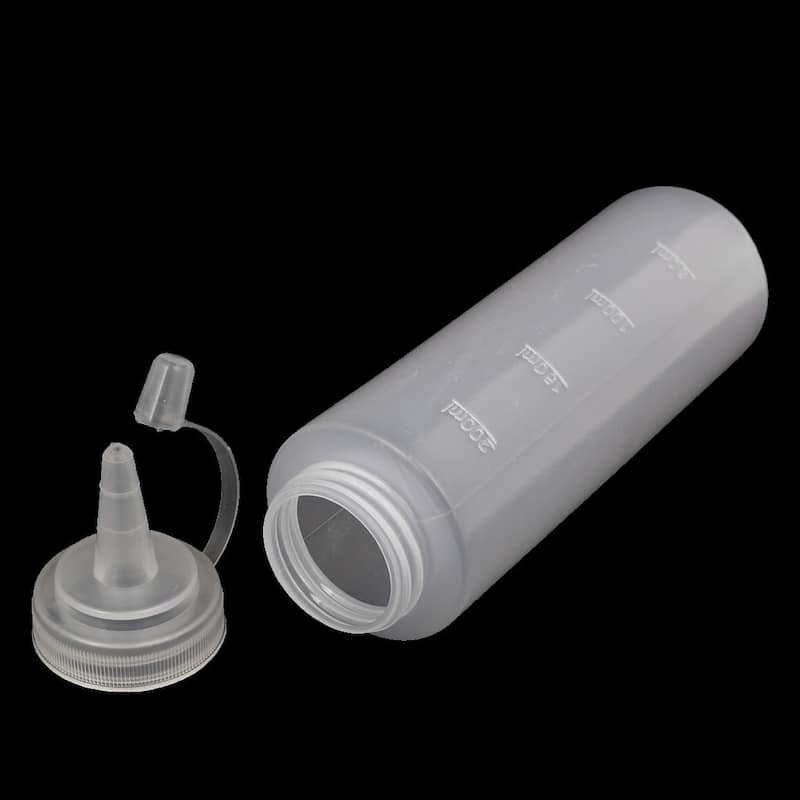 200ml 8oz Kitchen Clear Plastic Squeeze Bottles Condiment Oil Salt - Clear