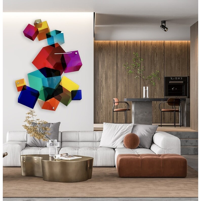 Printed Cube Modern Art On Acrylic Bed Bath Beyond 37631953   Printed Cube Modern Art On Acrylic 