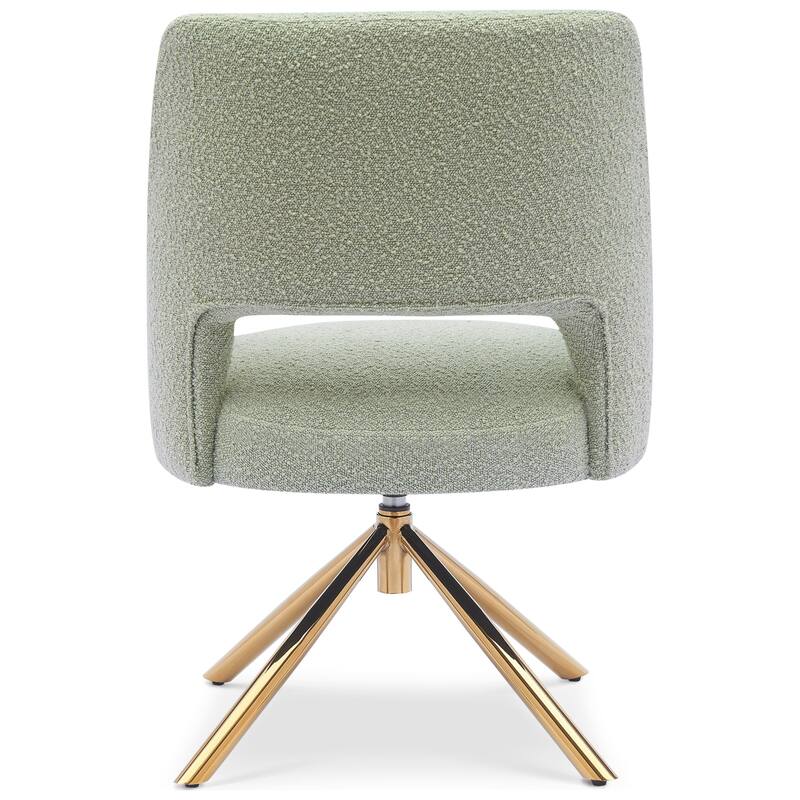 Boucle Polyester Upholstered Swivel Accent Chair - Stain Resistant (Set of 4)