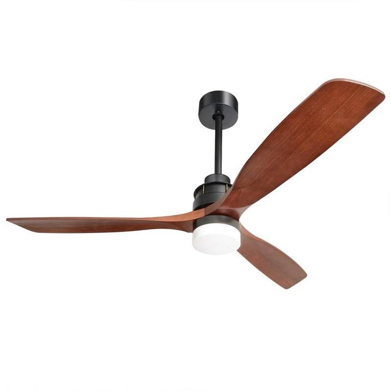 60" Black & 52" White Ceiling Fans with LED Light & Reversible DC Motors