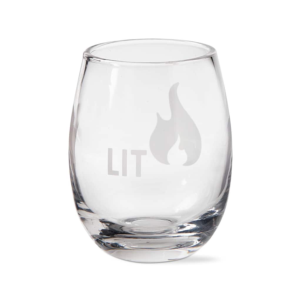16 oz. Lit Clear Glass Etched Glass Stemless Wine Hand Wash Beverage Glassware Dinner Party Wedding Resturant