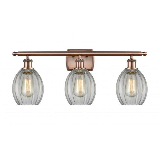 Innovations Lighting Eaton 3 Light 26" Wide Bathroom Vanity Light - Antique Copper / Clear
