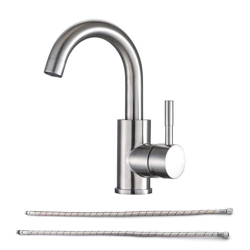 Brushed Nickel Centerset Bathroom Faucet