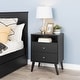preview thumbnail 5 of 46, Milo Mid-century Modern 2-drawer Open-shelf Tall Nightstand