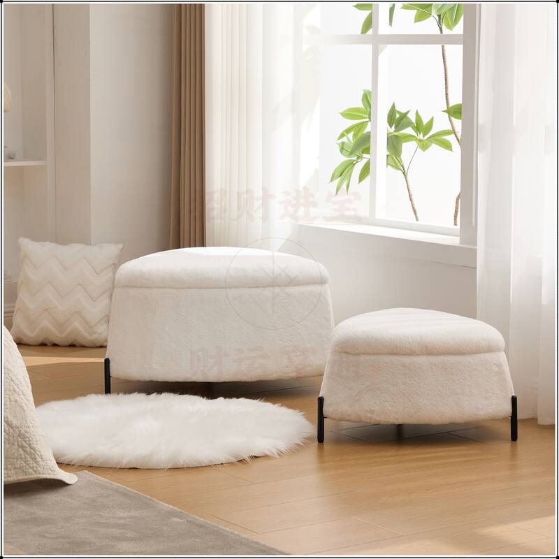 29.9"Wide 2 - Piece Upholstered Storage Ottoman Set