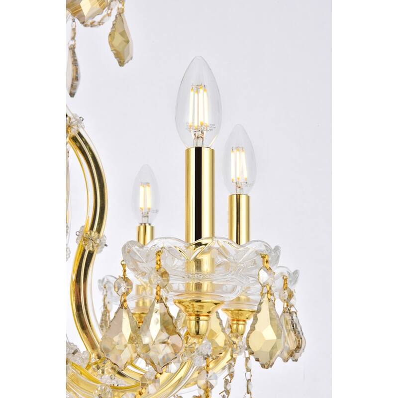 Fleur Illumination Collection Chandelier D:26in H:26in Lt:9 Gold Finish
