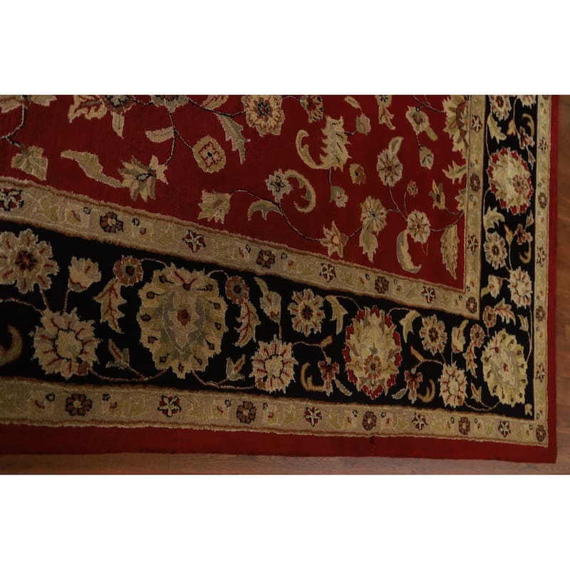 Floral Agra Oriental Area Rug Hand-Tufted Traditional Wool Carpet - 8'11" x 11'10"