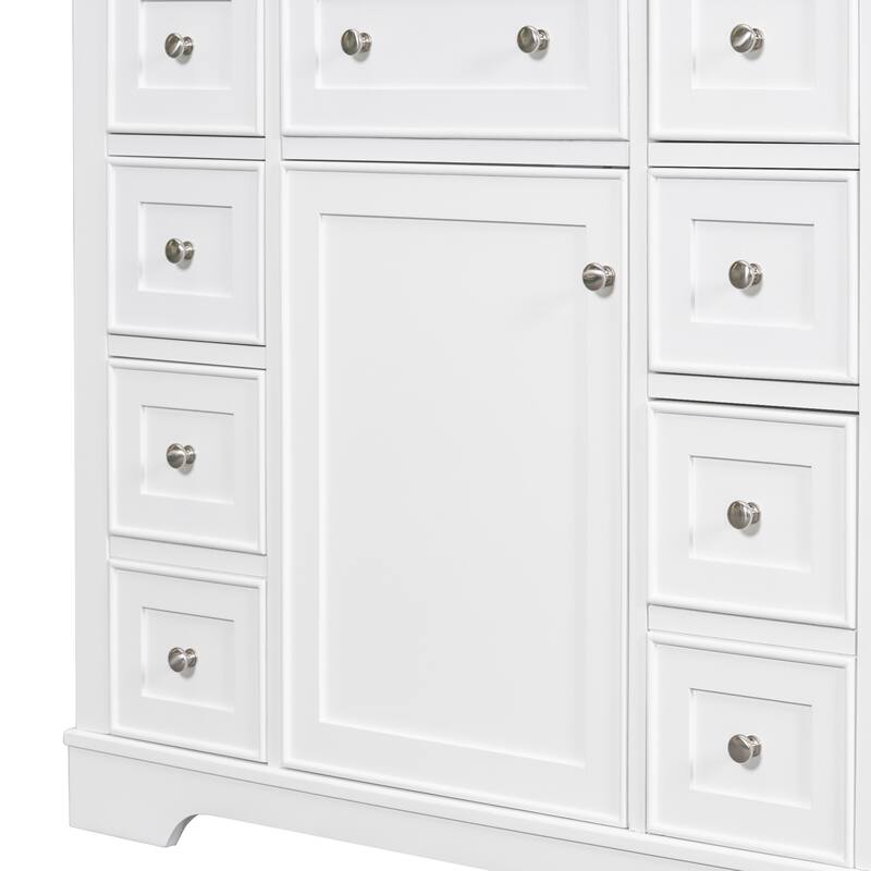 Bathroom Vanity with Sink Combo, One Cabinet and Six Drawers