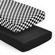 preview thumbnail 1 of 4, Sweet Jojo Designs Black & White Gingham Checkered Plaid Boy, Girl, Unisex/Gender Neutral 2 Pack Fitted Crib Sheets -Solid Black