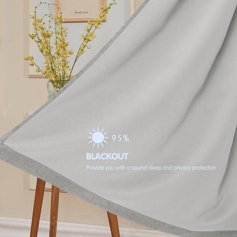 Subrtex Blackout Curtain Solid Thermal Window Drapes Panel Pair