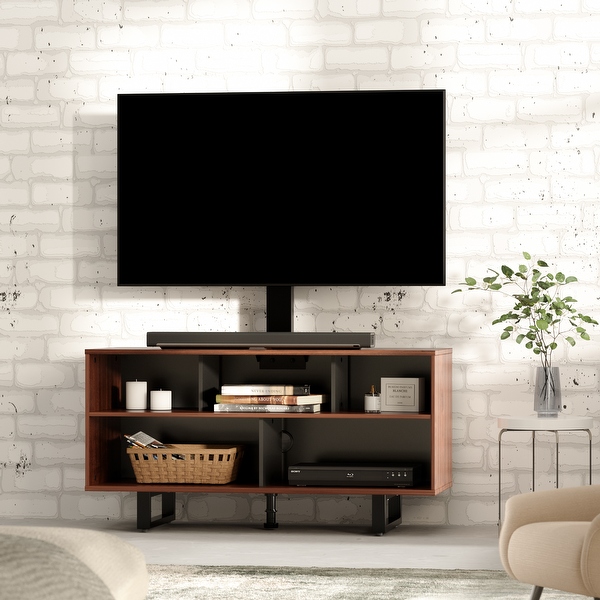Pull out swivel outlet shelf tv stand