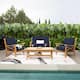 Option Natural Teak/Navy Cushion