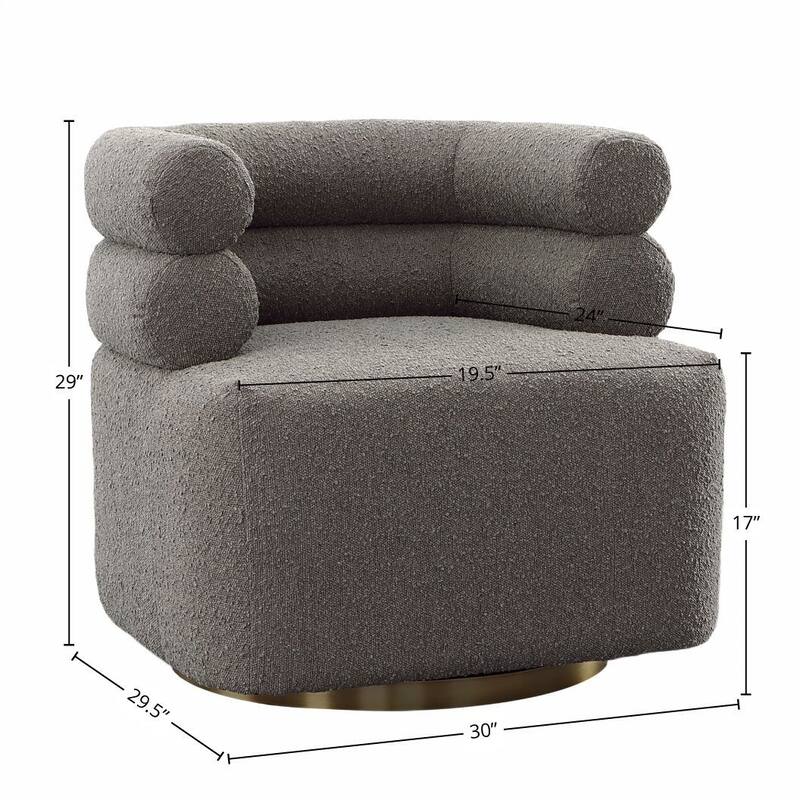 Jojo Boucle Upholstered Occasional Chair, Dark Grey