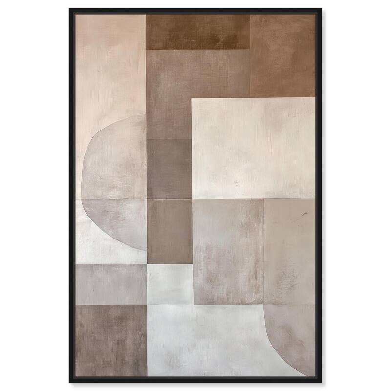 Neutral Tone Blocks II Canvas by Art Remedy - 20" x 30" - Black