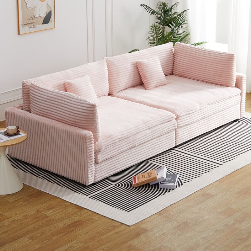 112" Corduroy Upholstered Sofa