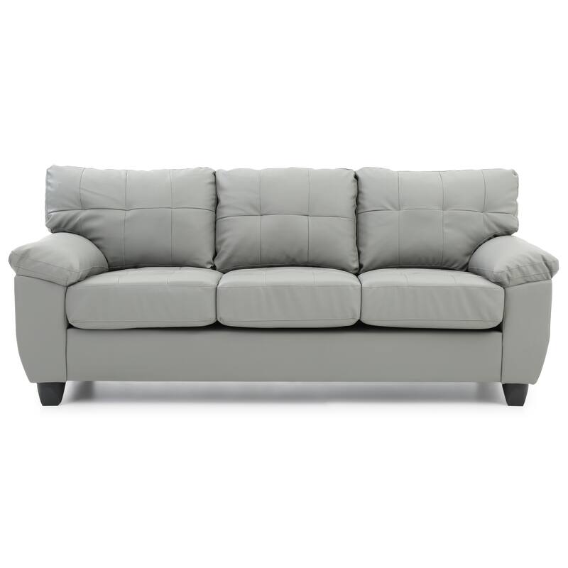 Sophisticated Gray Sofa with Padded Arms