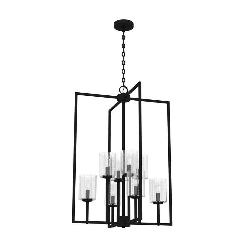 Hunter Kerrison Geometric Pendant - Seeded Glass - Square or Linear - Dining Room, Entry, Island - Contemporary, Industrial
