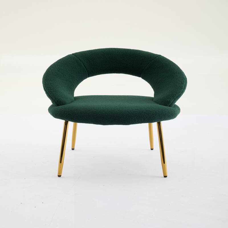 Set of 1 Teddy Fabric Dining Chairs
