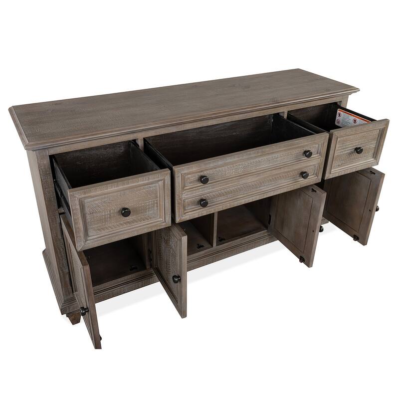Magnussen Home Lancaster Dovetail Grey Buffet - 64''W x 18''D x 38''H