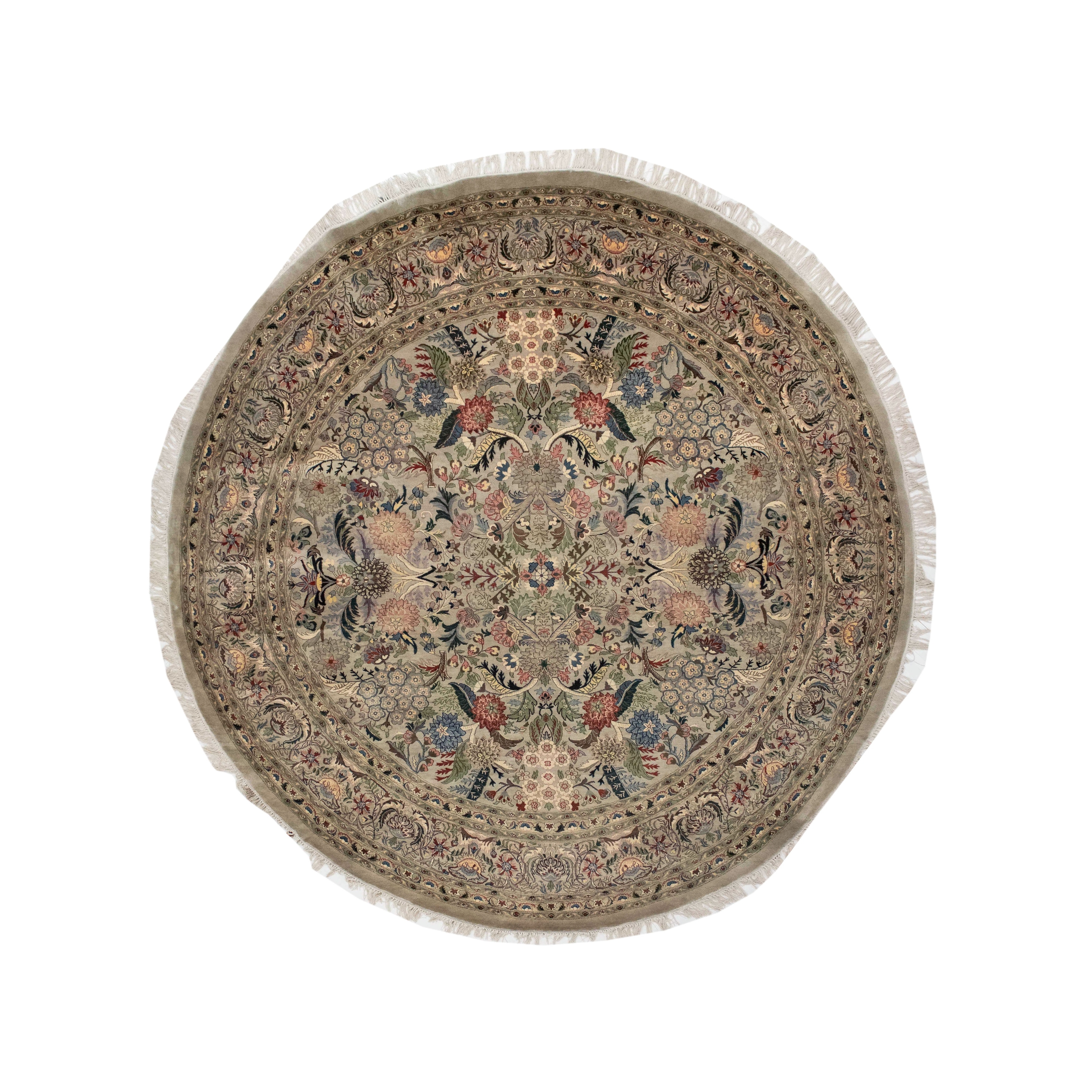 NOORI RUG Pak-Persian Nagi Beige/Green Round Rug 9'2 x 9'3 NOORI RUG Pak-Persian Nagi Beige/Green Round Rug 9'2 x 9'3